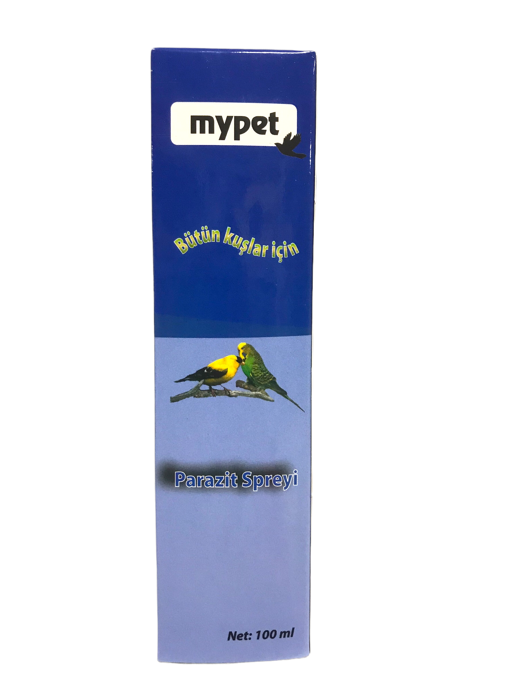 Mypet Muhabbet kuşları, kanaryalar, papağanlar, paraketler ve güvercinler için bit spreyi 100 ml