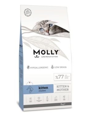 Molly Kitten&Mother Hypo-Allergenic Tavuklu Düşük Tahıllı Yavru Kedi Maması 2 Kg