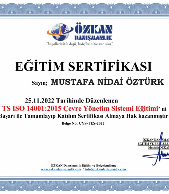 Çevre Yönetimi Sistemi Eğitimi