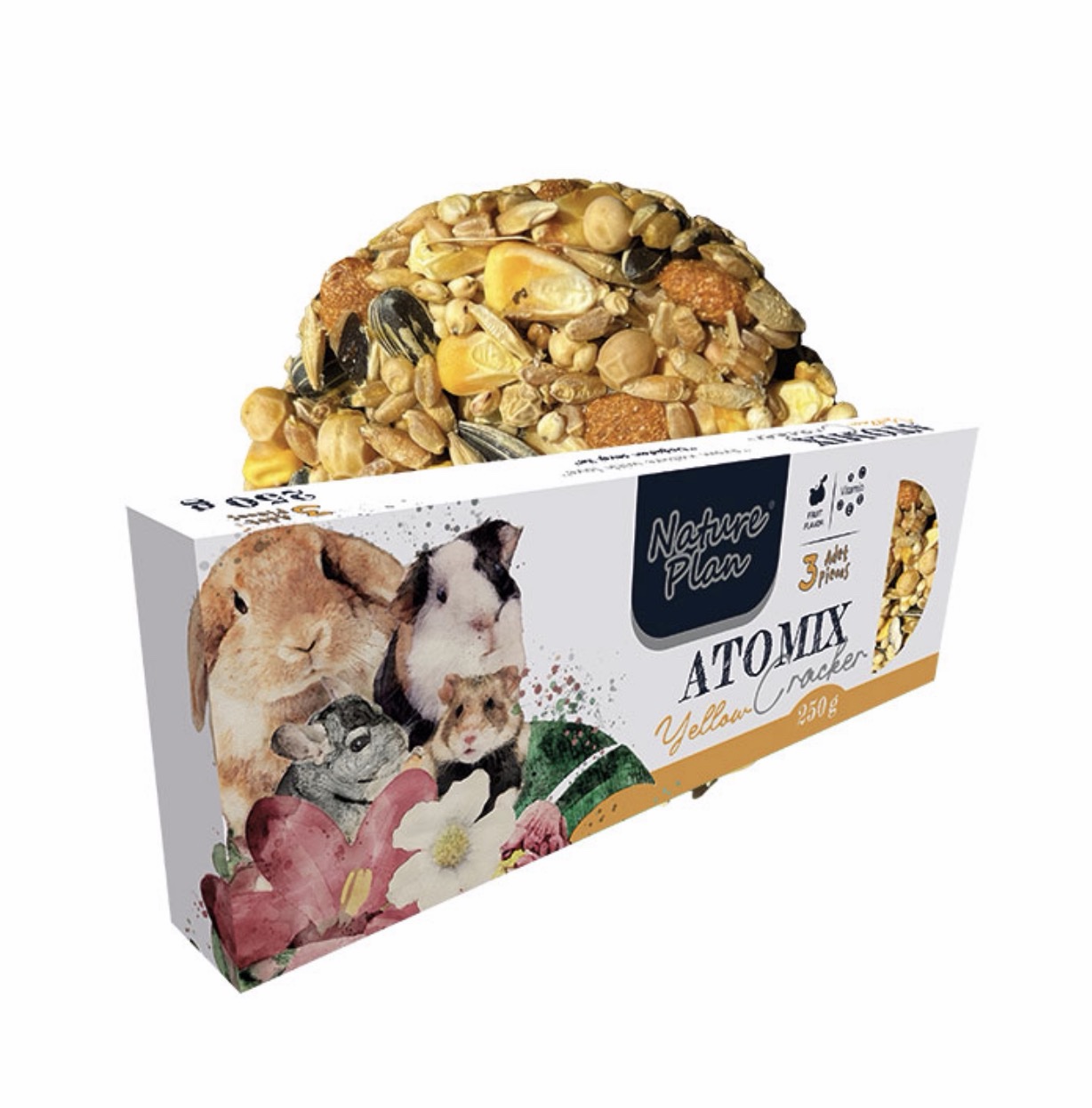 Nature Plan Atomix Cracker Yellow Kemirgenler İçin Paket içi 3 adet 250 G